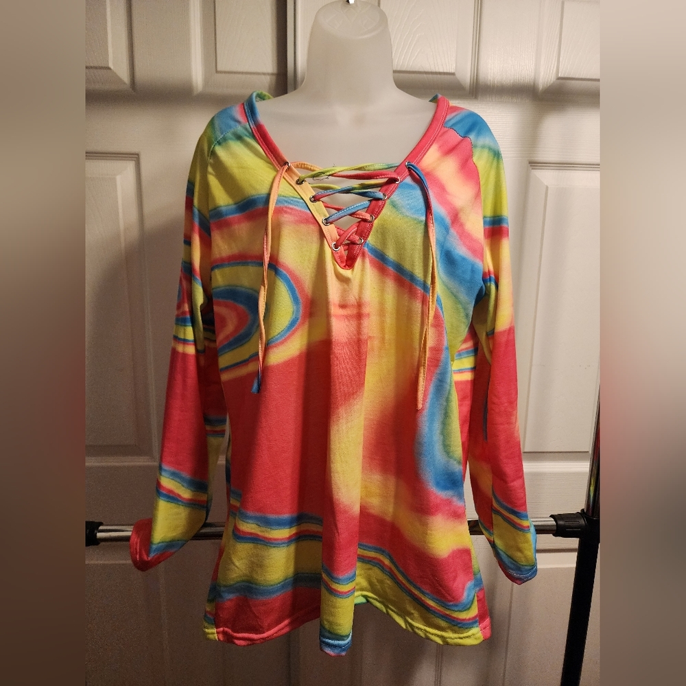 Tie Dye Long Sleeve Top